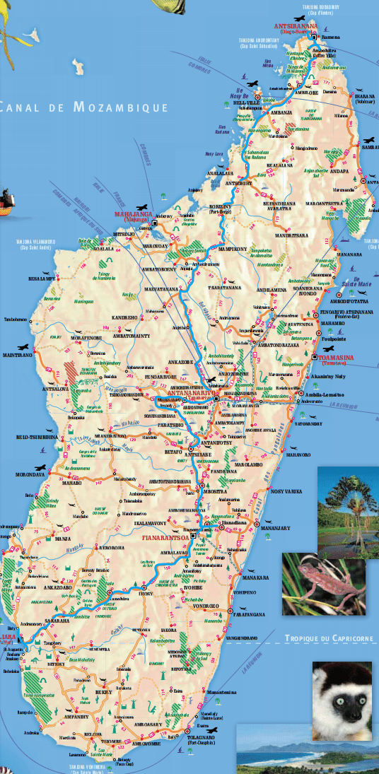 Carte du circuit Intégrale Nord-Sud 15J 